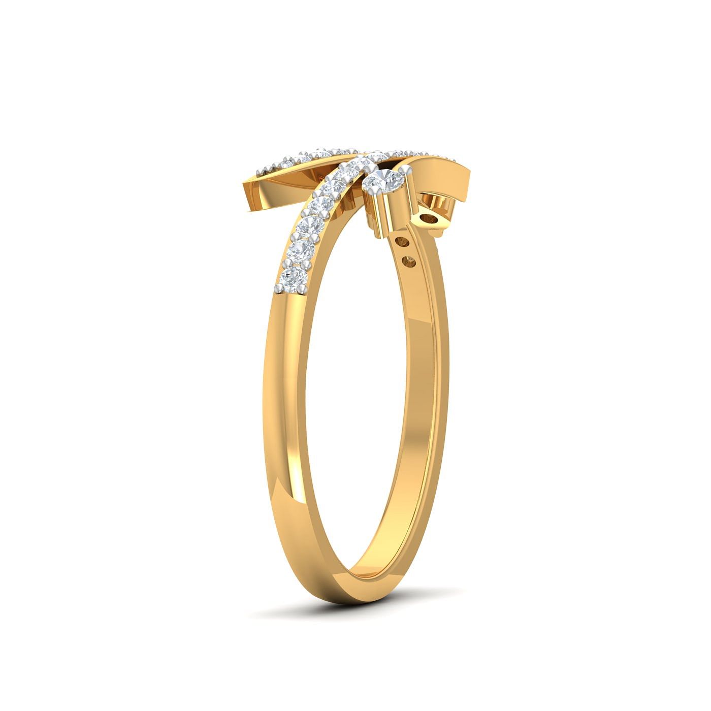 modern diamond ring designs in yellow gold