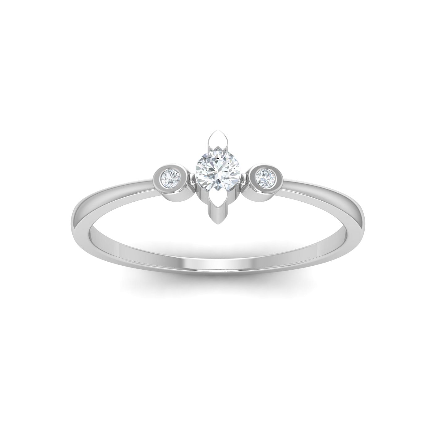 light weight white gold diamond ring for women