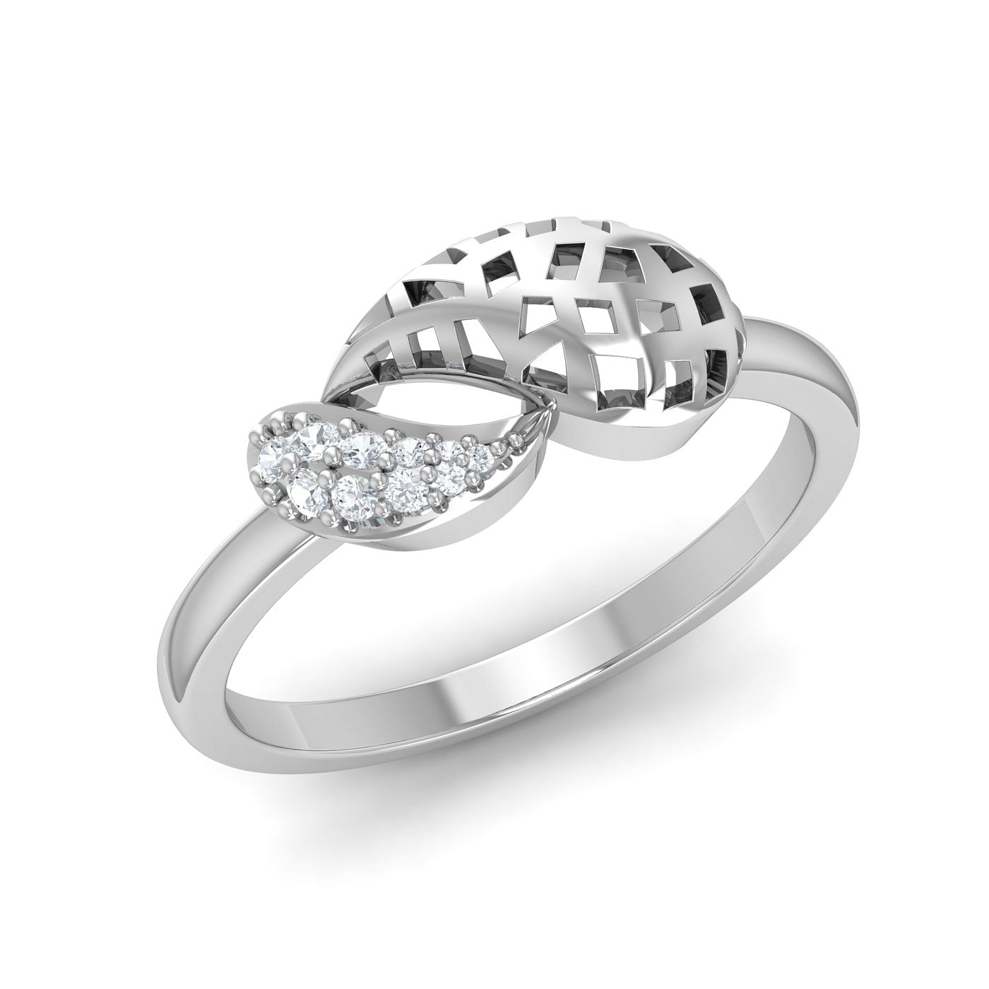 Aadhya Diamond Ring For Women | Modern Style Design Diamond Ring For Women In White Gold