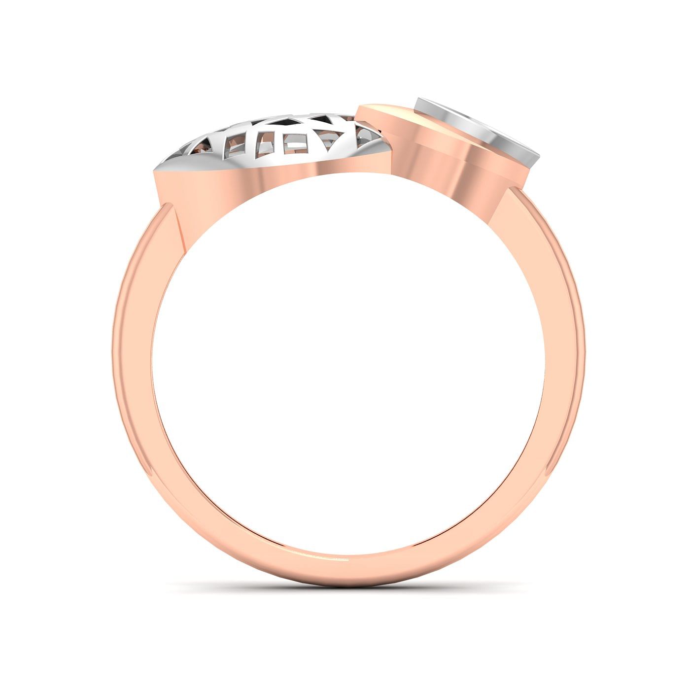 Geometry Petals Diamond Ring In Rose Gold