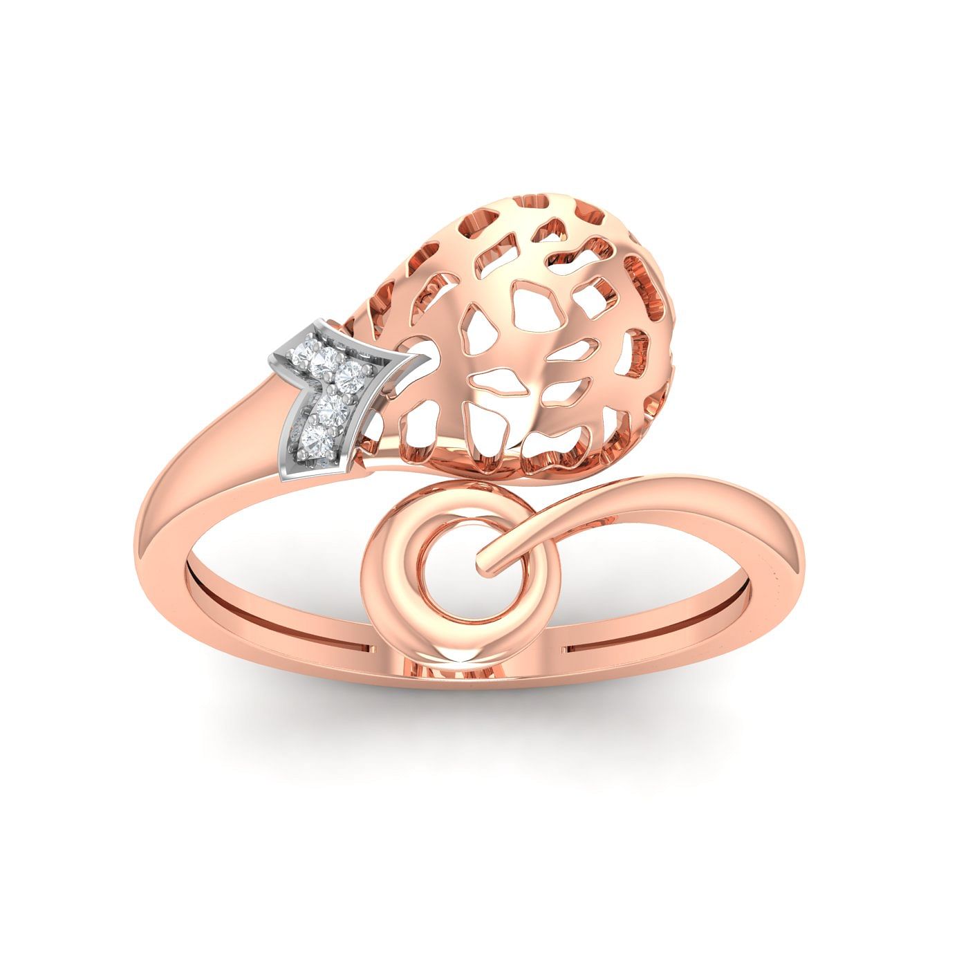 Magical Diamond Ring | Geometry Design Rose Gold Diamond Ring