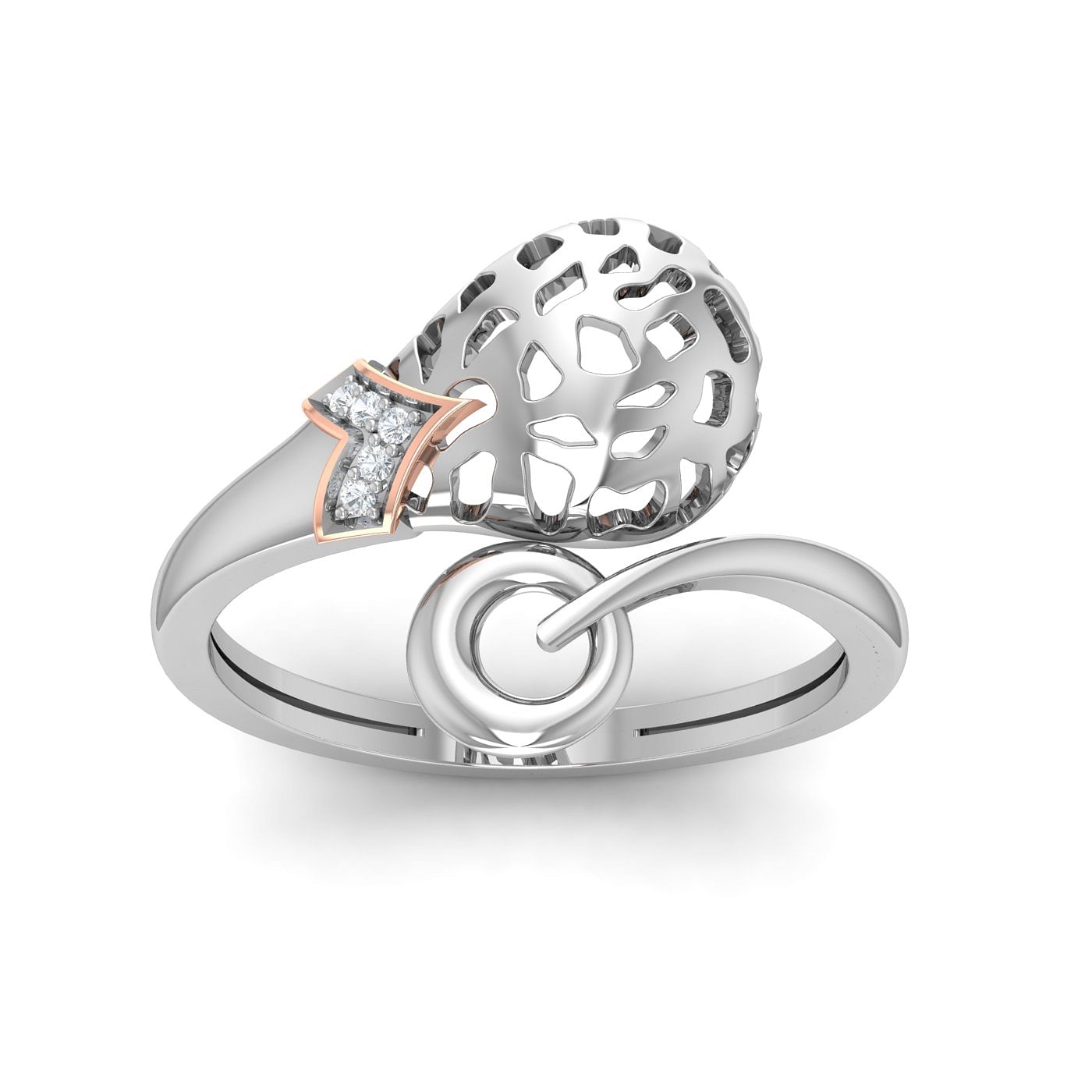 Magical Diamond Ring | Geometry Design White Gold Diamond Ring