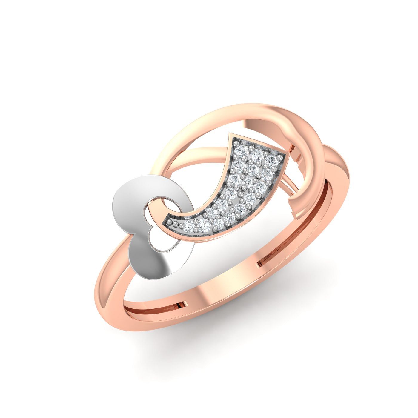 Isabel Diamond Ring With Rose Gold