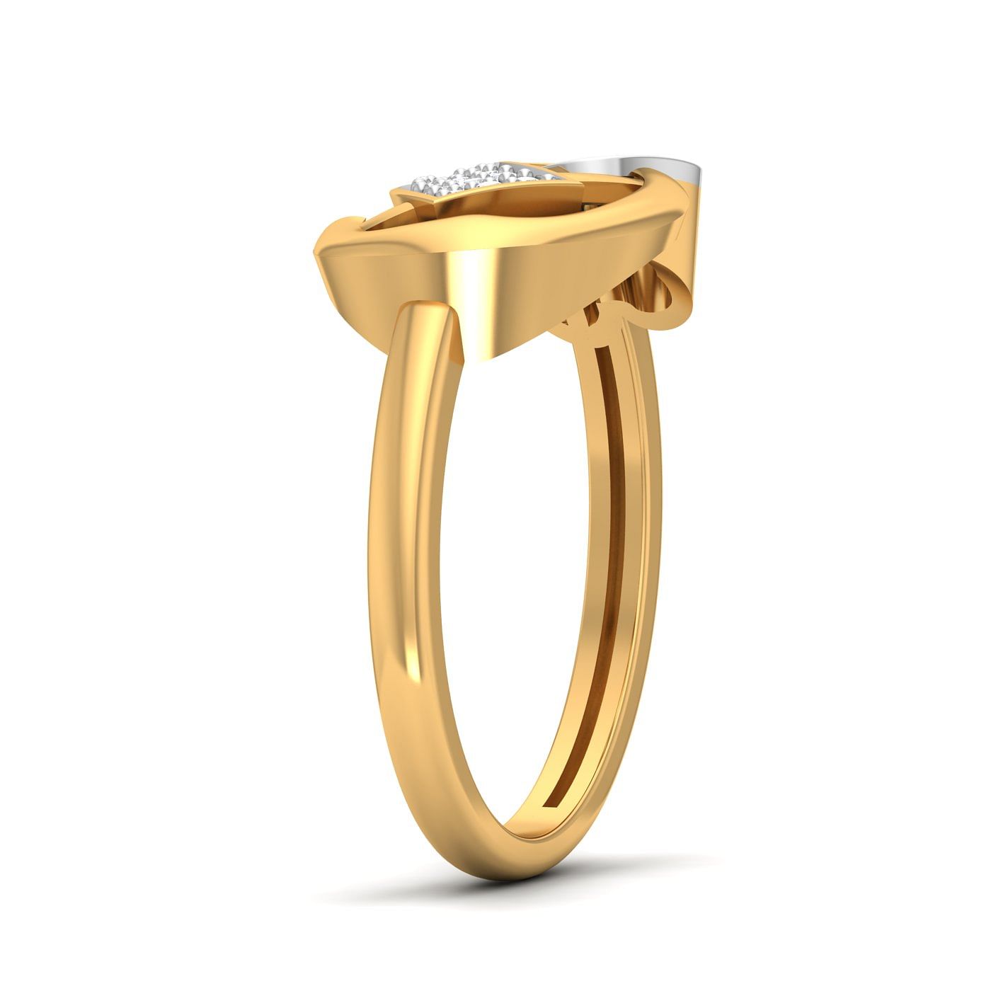 Isabel Diamond Ring With Yellow Gold