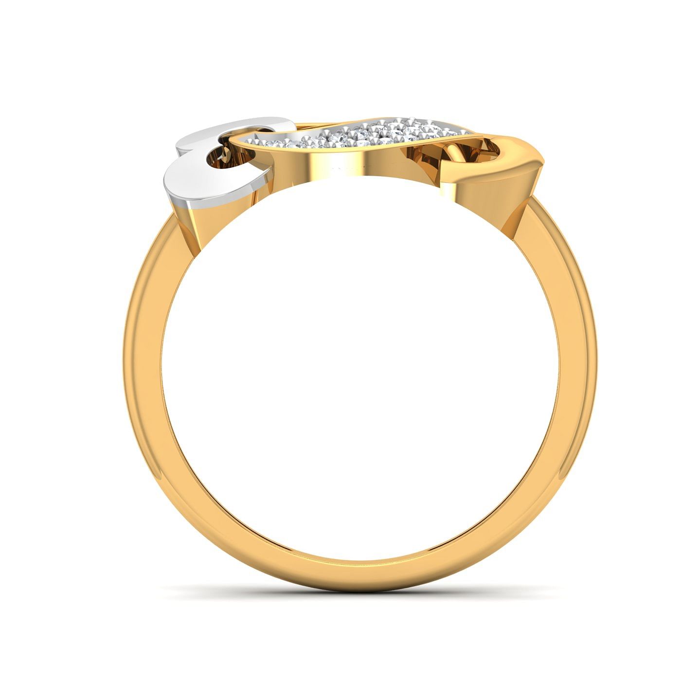 Isabel Diamond Ring With Yellow Gold