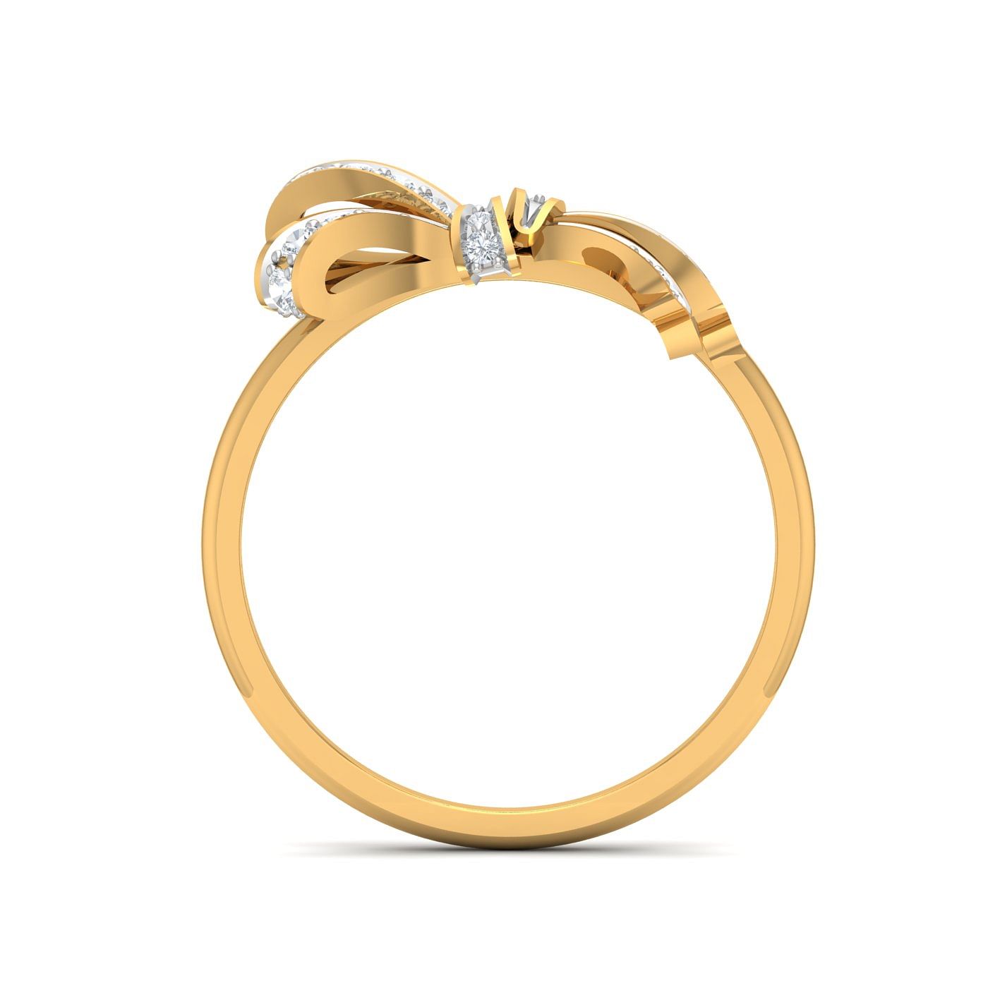 Naira Diamond Ring With Yellow Gold