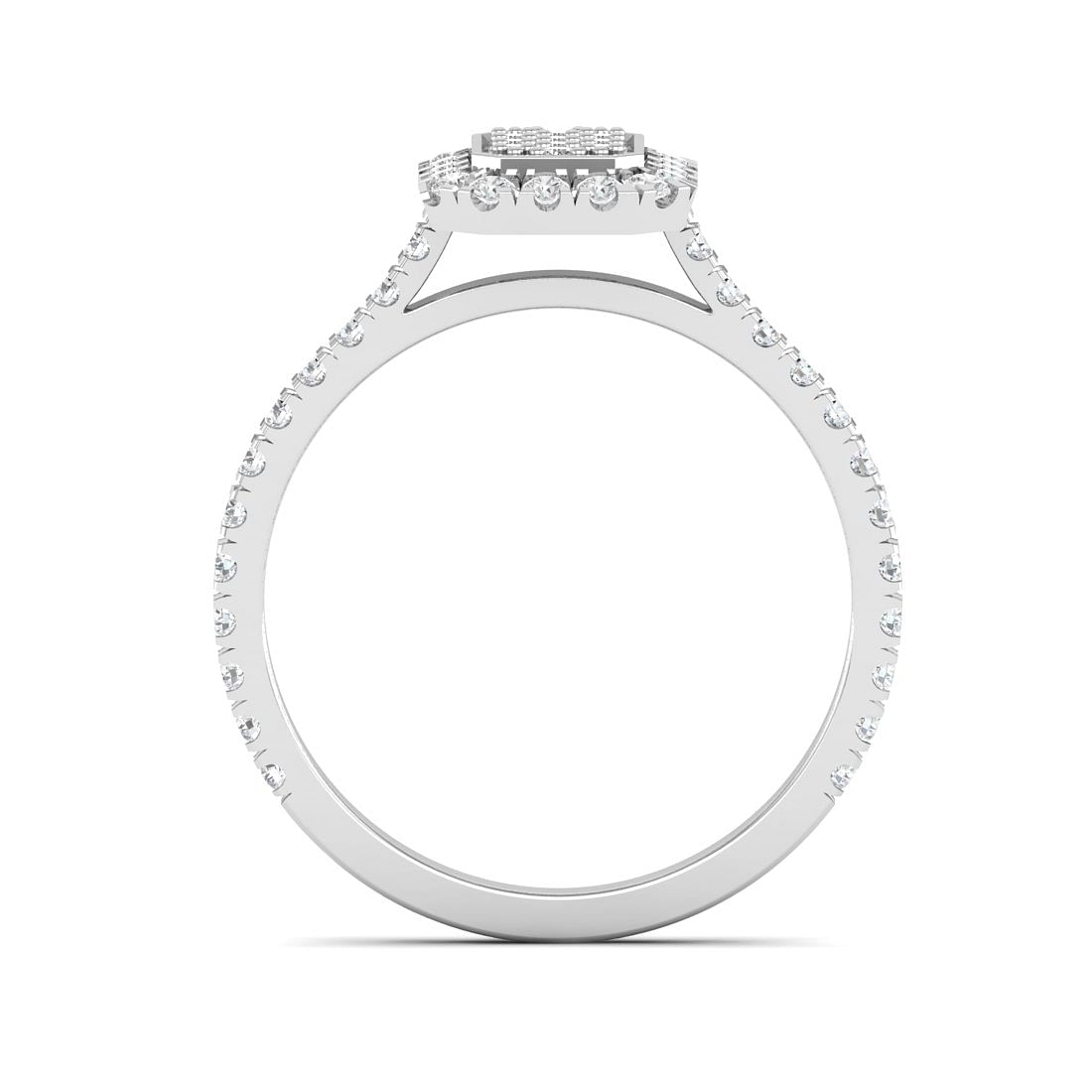 Mila Cushion Shape Diamond Ring With White Gold
