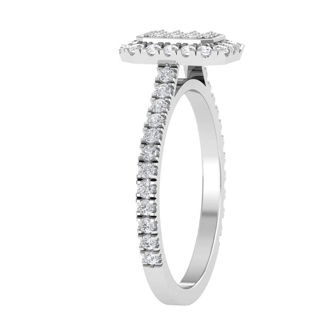 Mila Cushion Shape Diamond Ring With White Gold