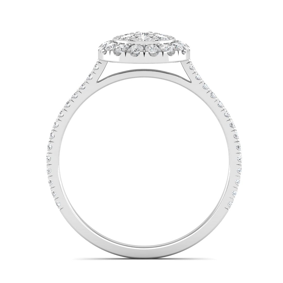 Eliza Round Shape Diamond Ring White Gold For Her