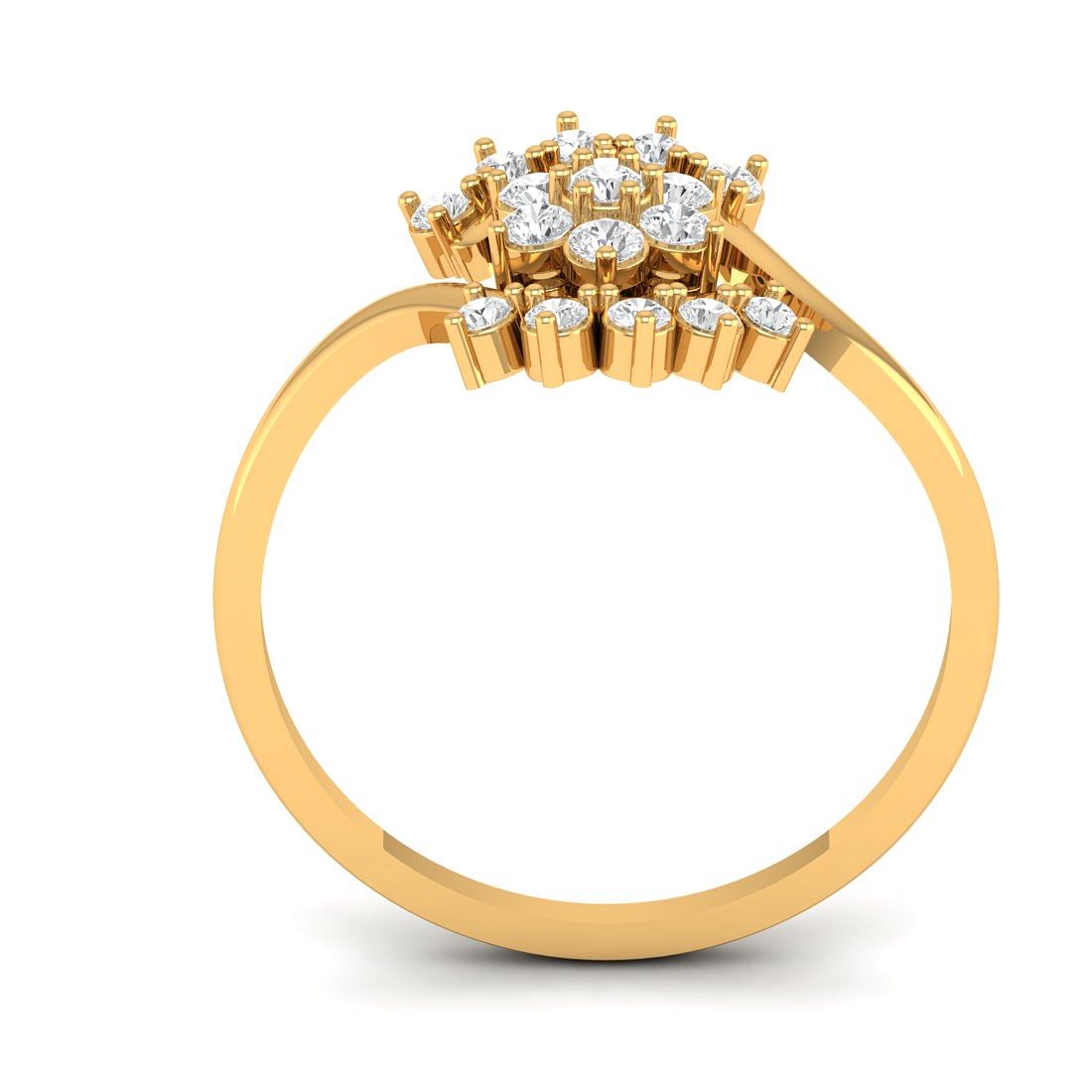 Yellow Gold Alice Fleur Diamond Ring For Women