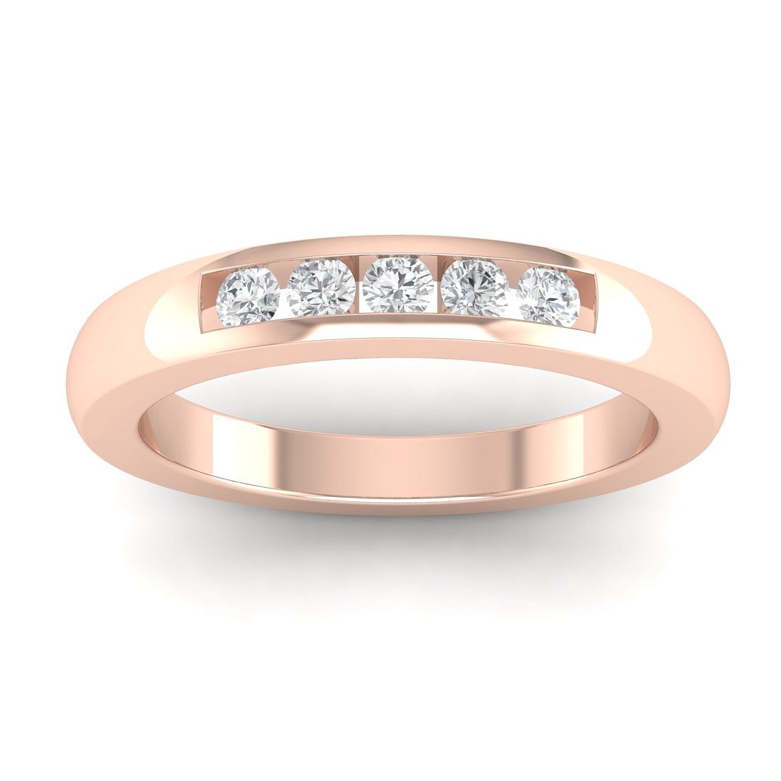 Classic Band Style Rose Gold Band For Women