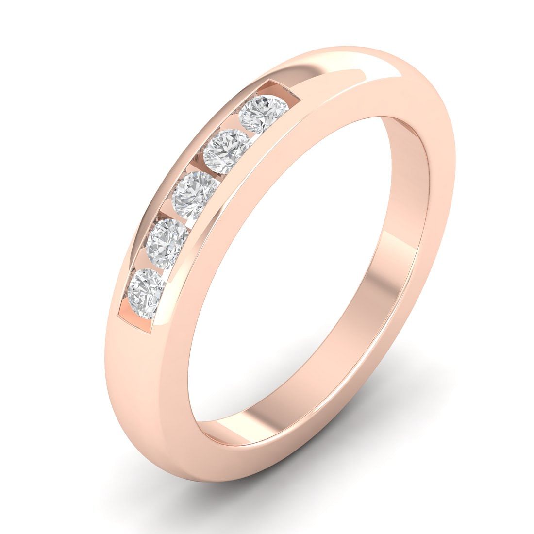 Classic Band Style Rose Gold Band For Women
