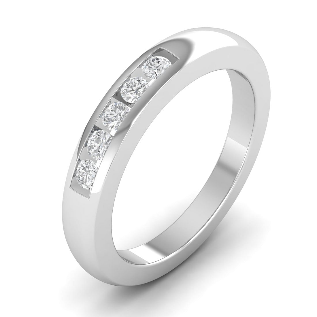 Classic Band Style White Gold Band For Women