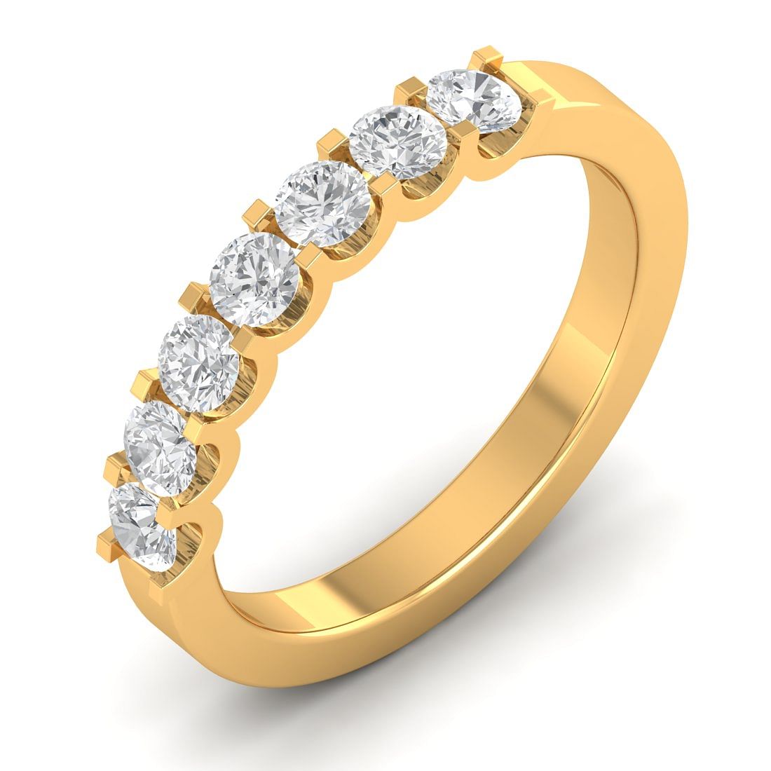 Kylie Sparkle Diamond Band In Yellow Gold Ring
