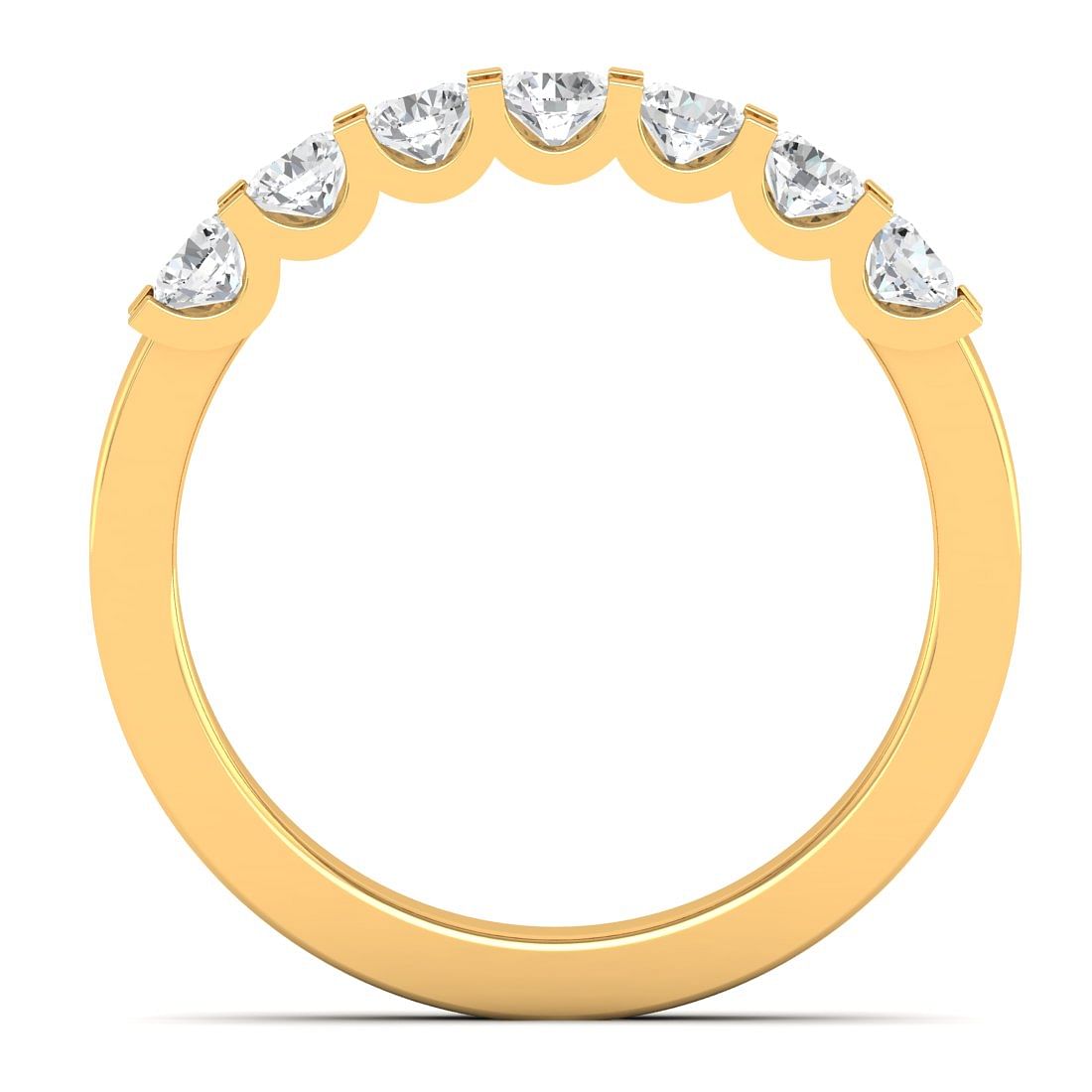 Kylie Sparkle Diamond Band In Yellow Gold Ring