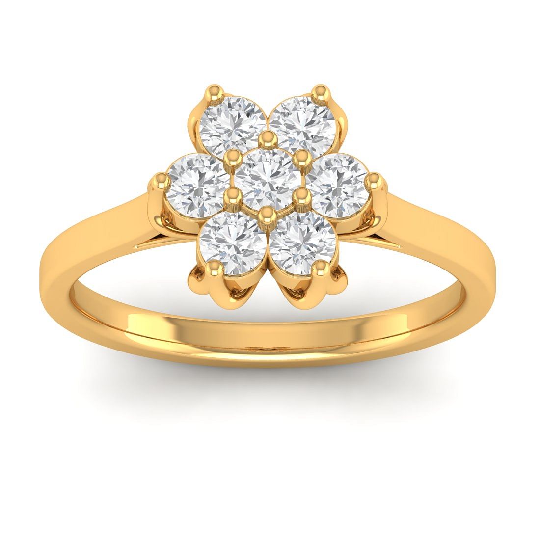 Yellow Gold Piper Fleur Diamond Ring