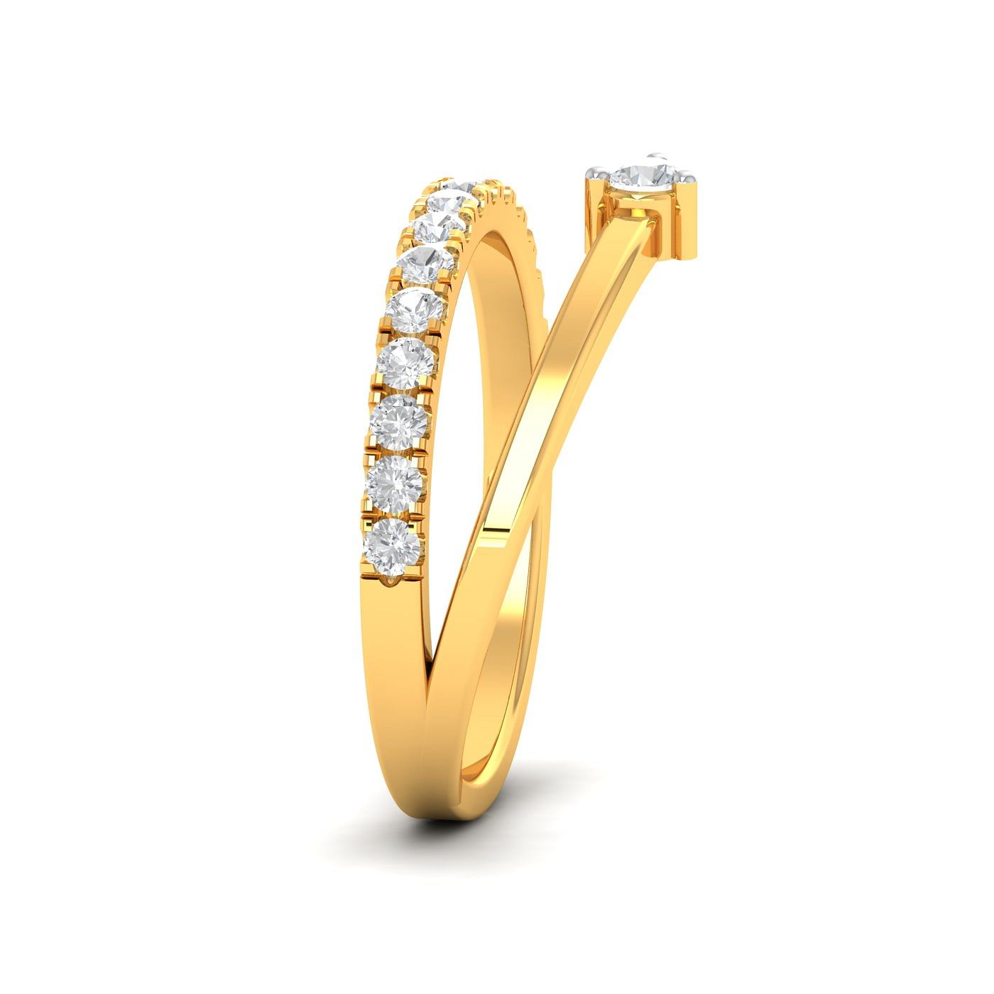 Yellow Gold Freya Fleur Cluster Diamond Ring