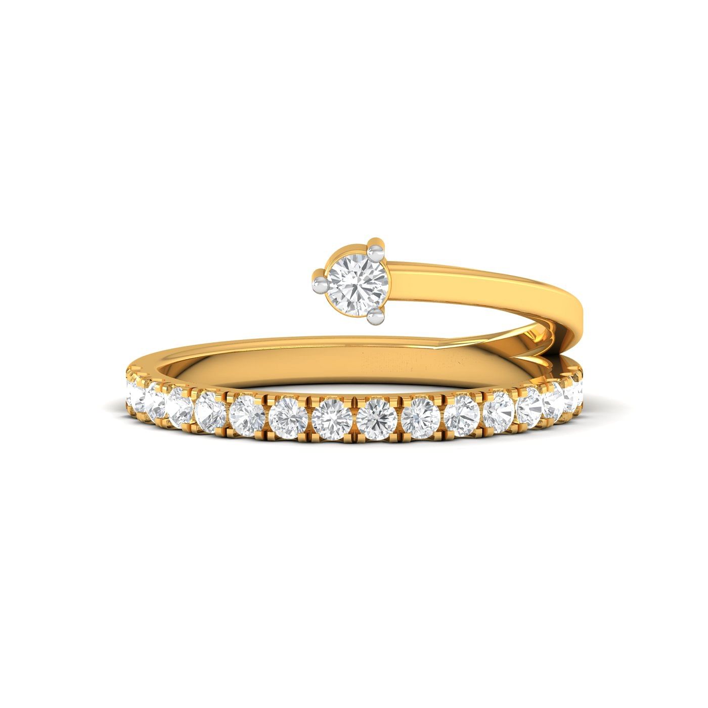 Yellow Gold Freya Fleur Cluster Diamond Ring