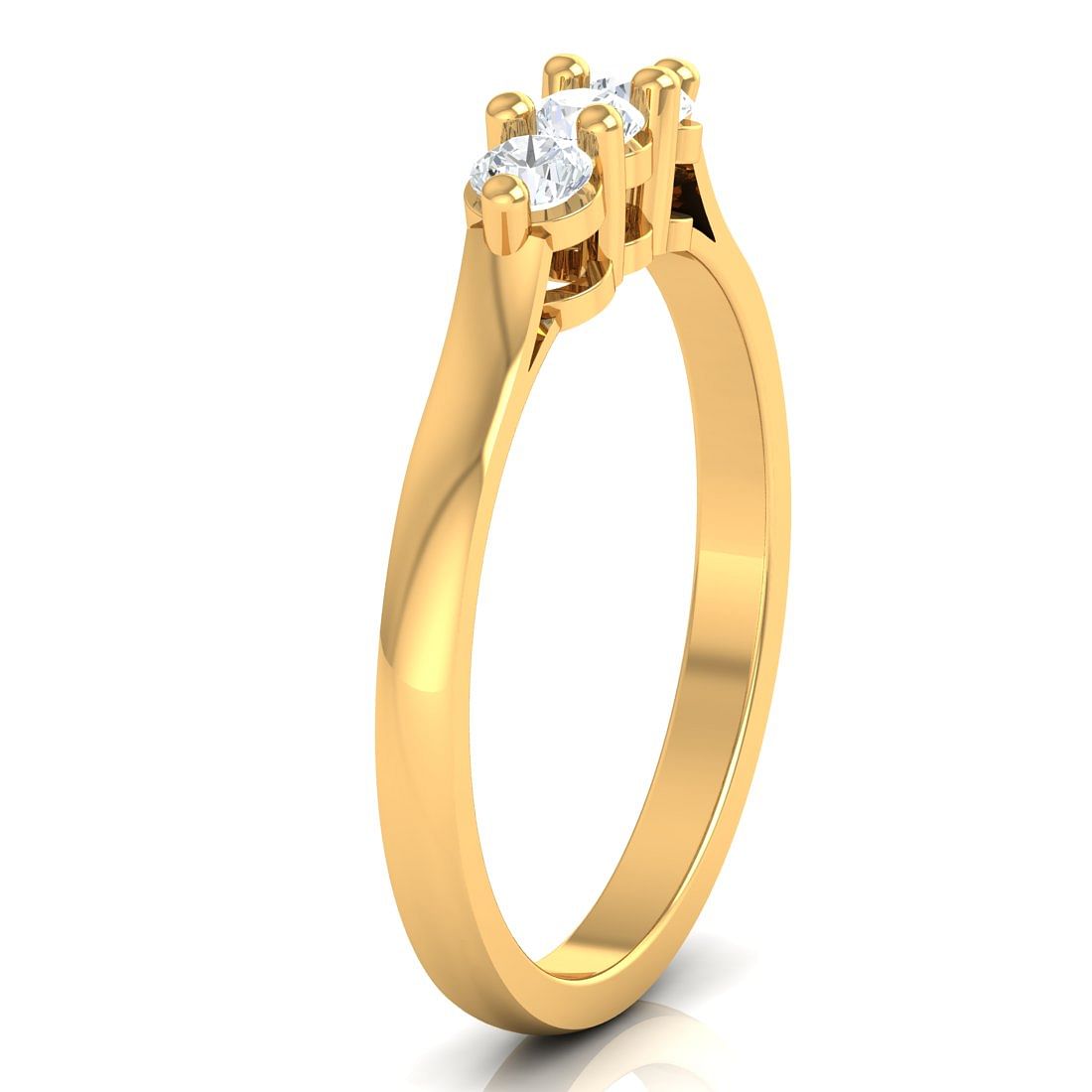 Iris Diamond Ring With Yellow Gold For Women