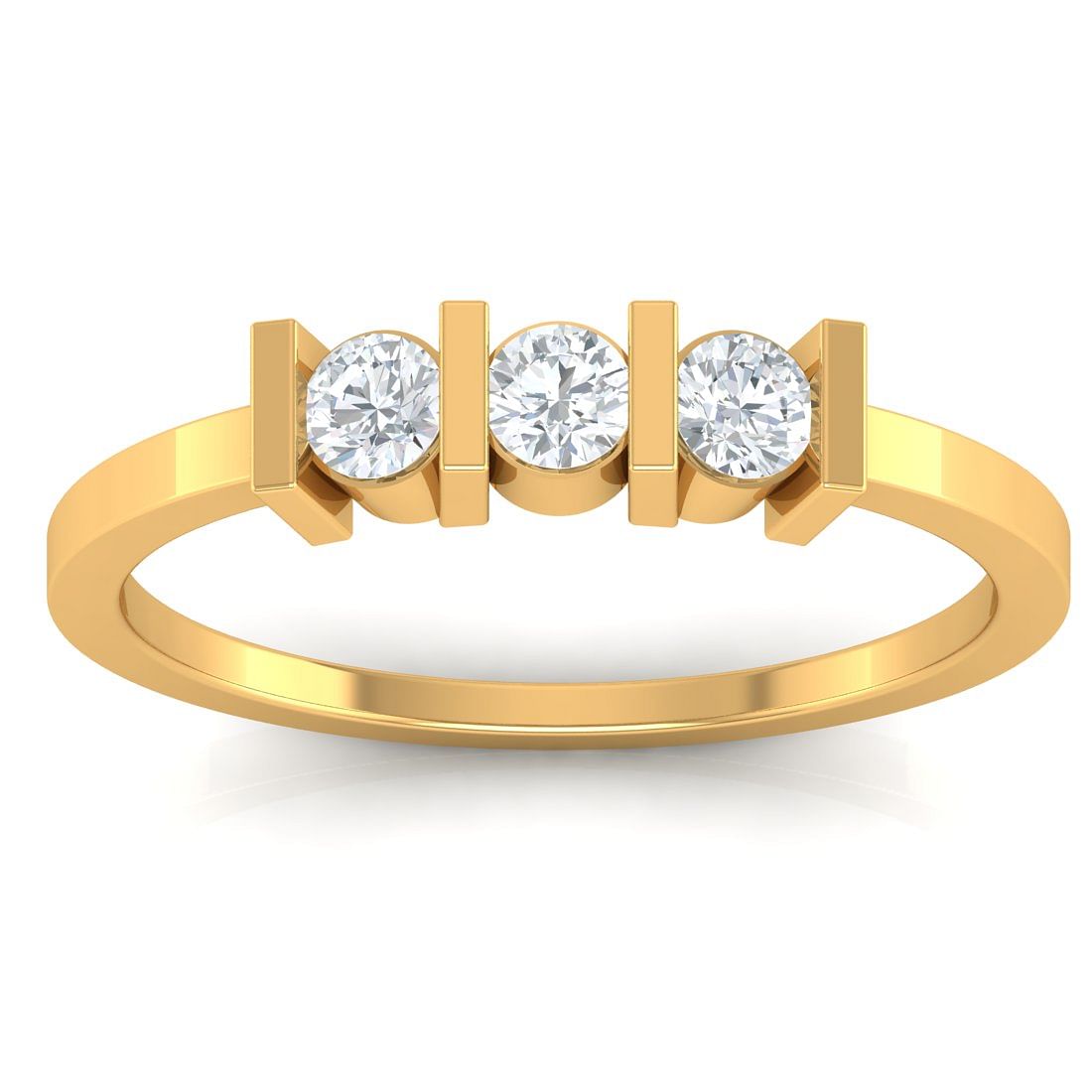 maria diamond ring with yellow gold