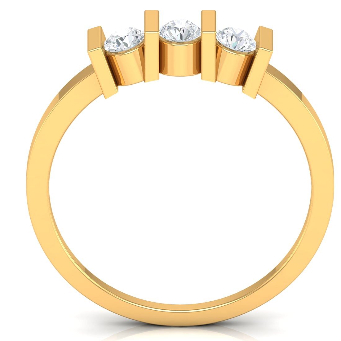 maria diamond ring with yellow gold
