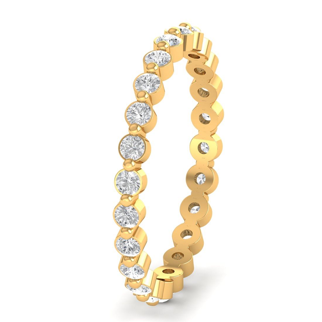 sofia eternity style diamond yellow gold ring for women