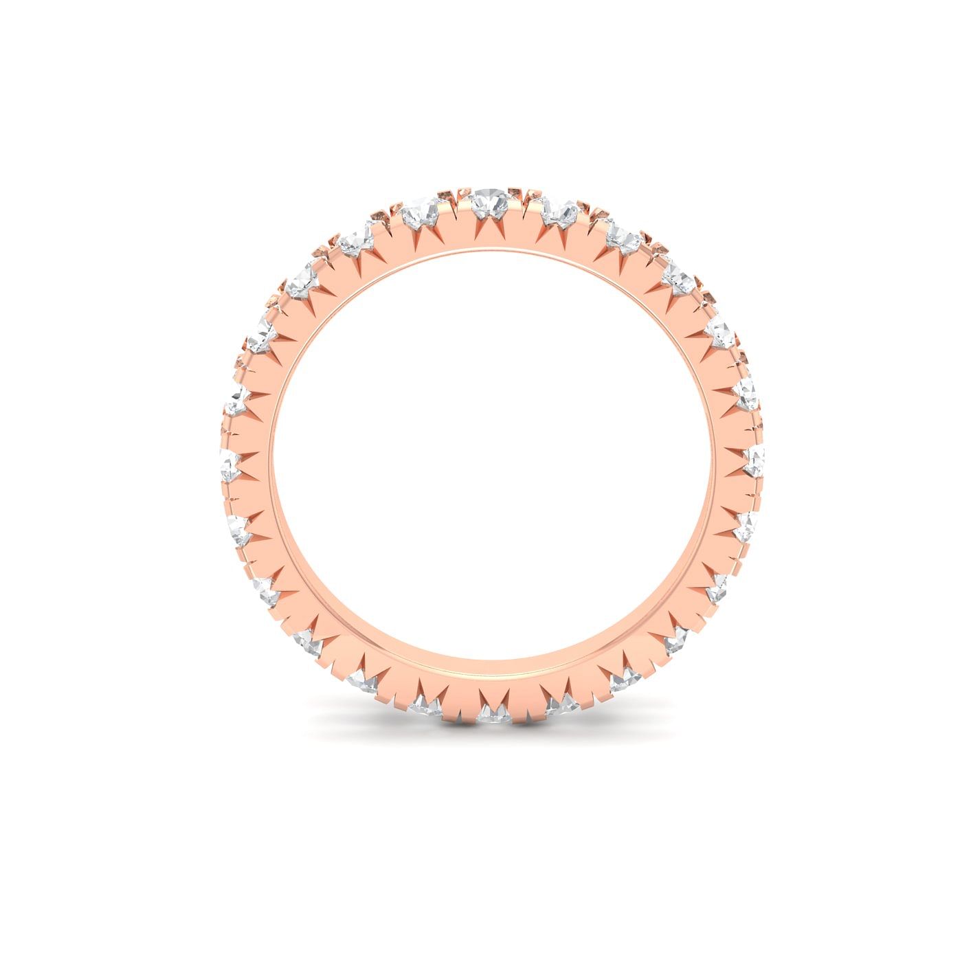 Amruta Classical Eternity Style Diamond Rose Gold Ring