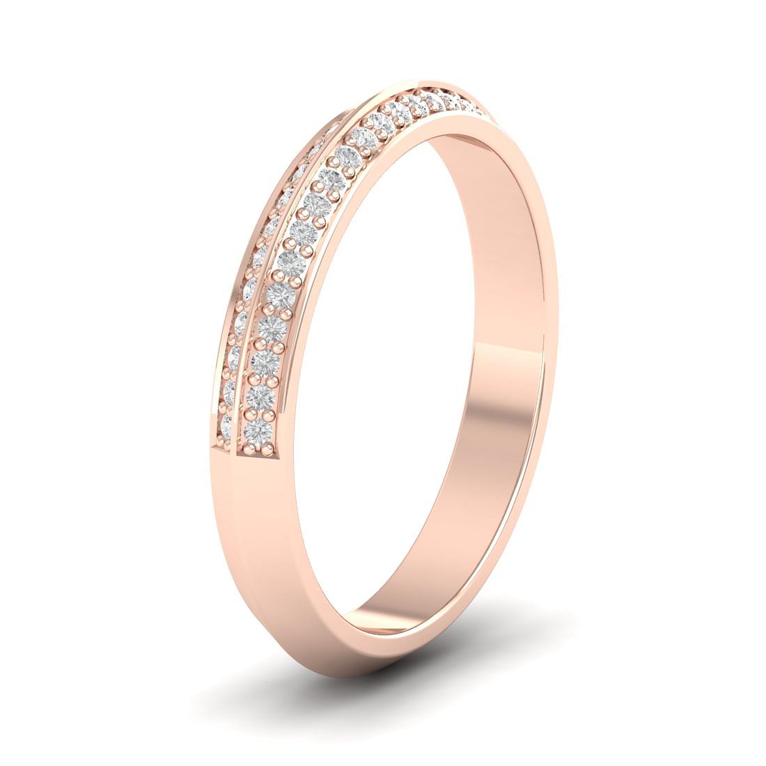 Chanchal band style rose gold diamond ring for women