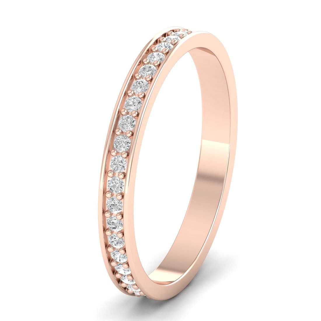 Round Classic Diamond Band In Rose Gold