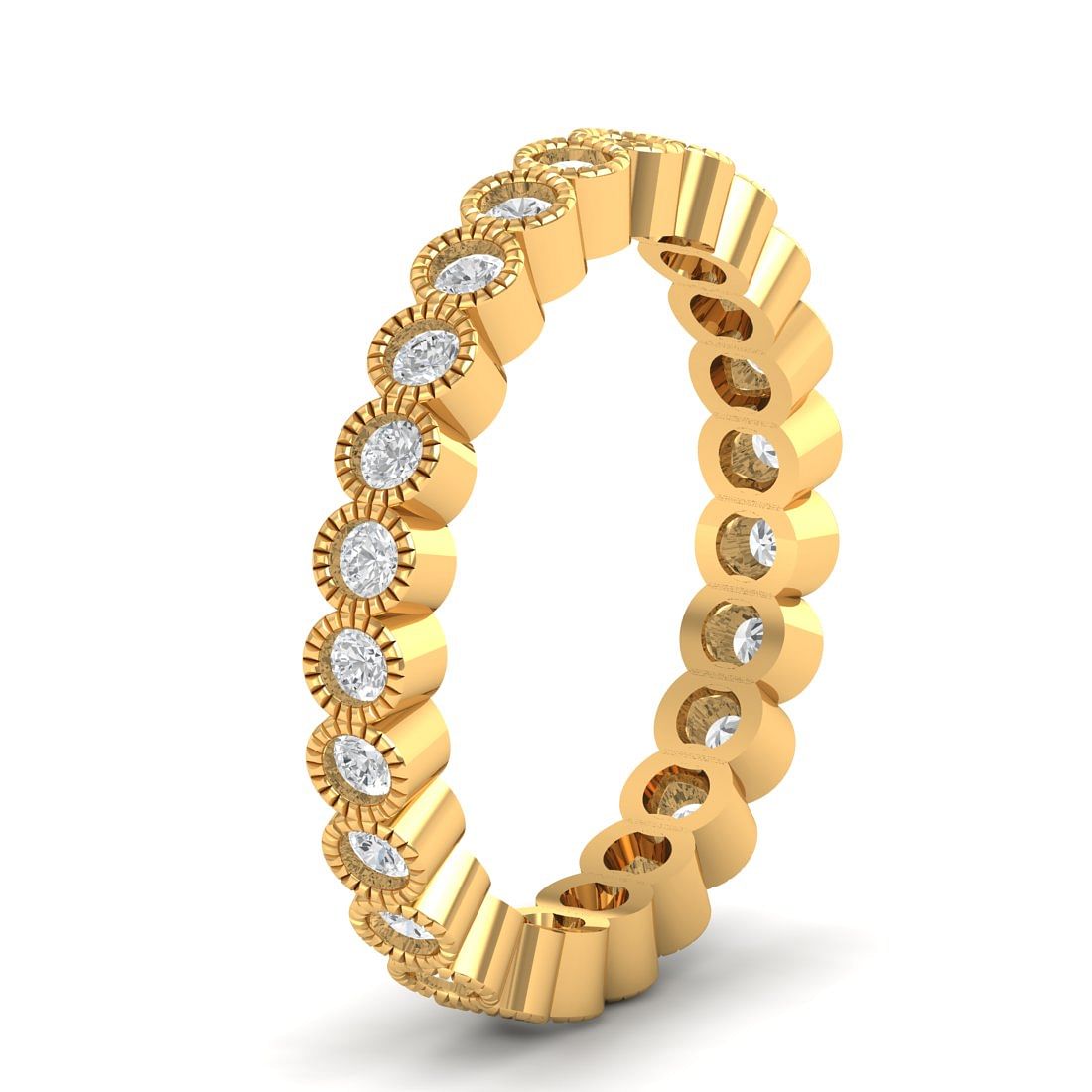Emilia Diamond Ring Eternity Style Yellow Gold Ring