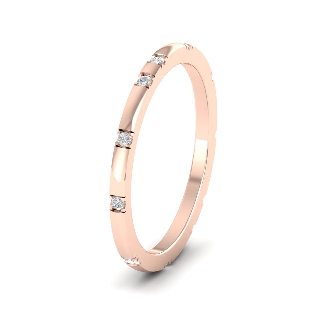 Rose Gold Diamond Female Band For Daily Wear