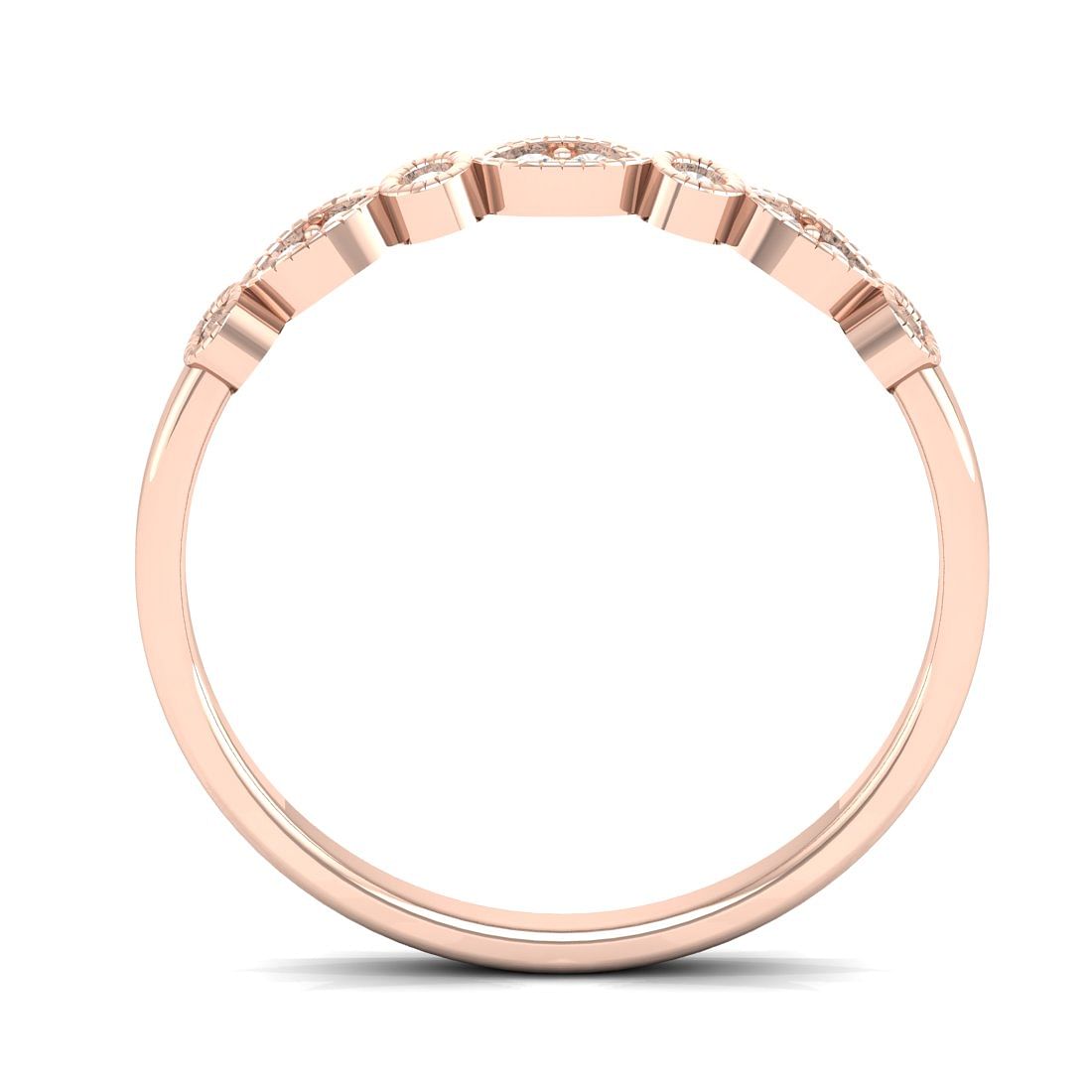 Light weight natalia rose gold diamond ring for female