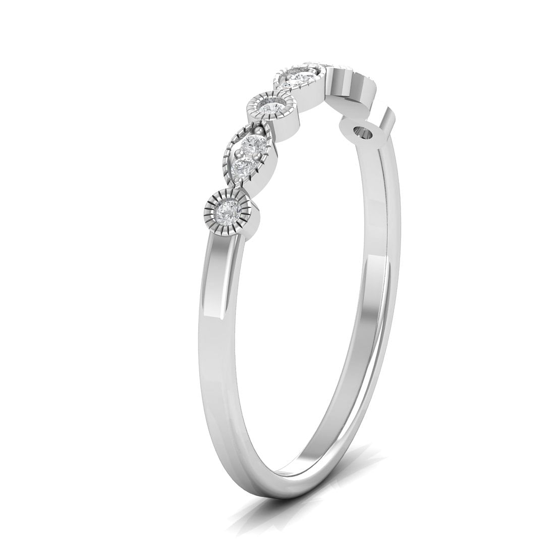 Light weight natalia white gold diamond ring for female