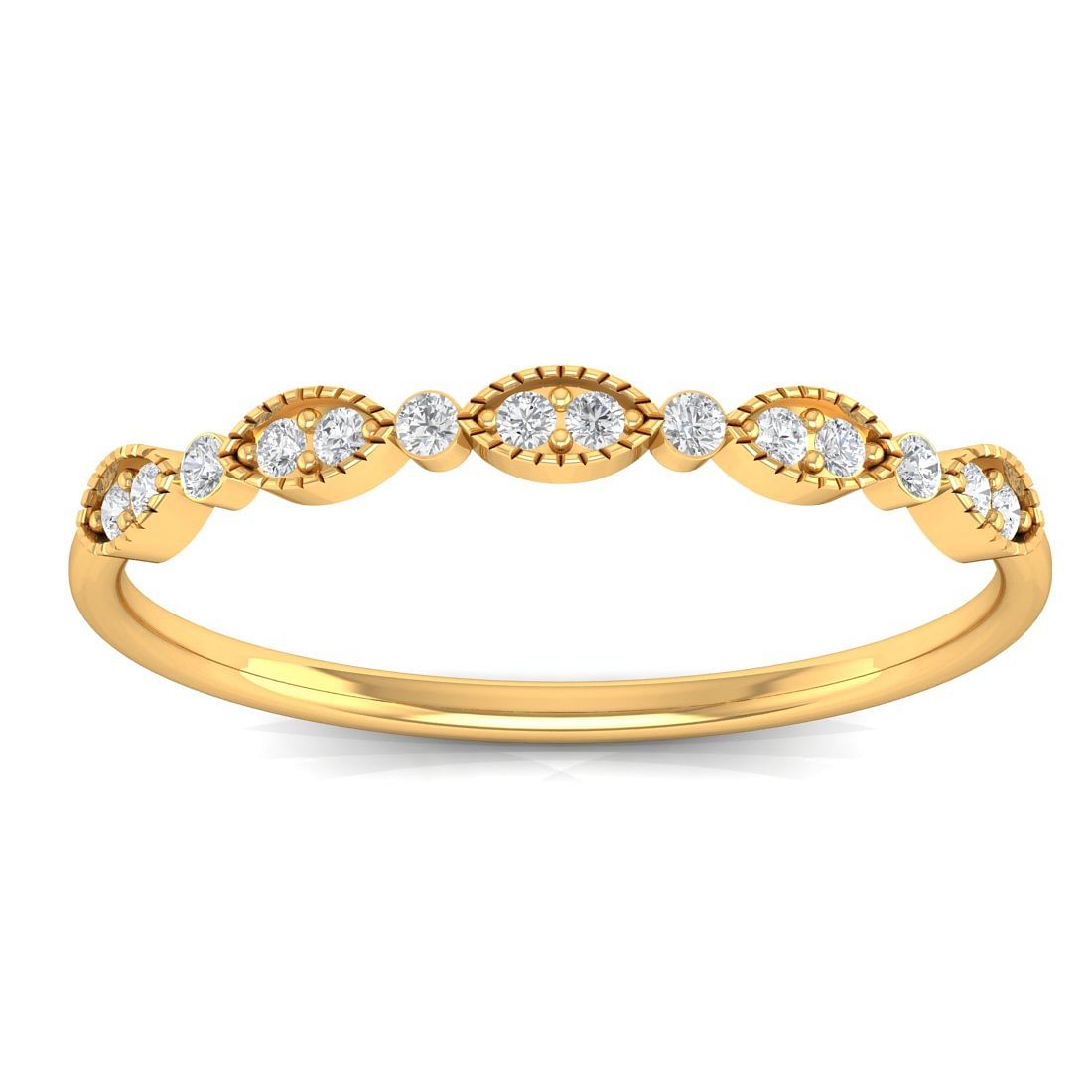 leilani yellow gold diamond ring for daily use