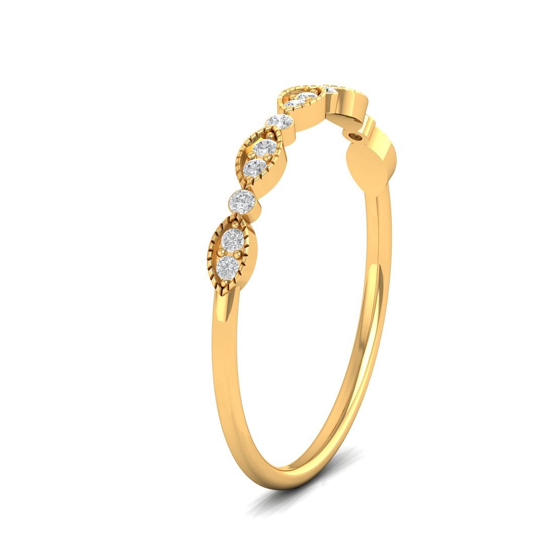 leilani yellow gold diamond ring for daily use
