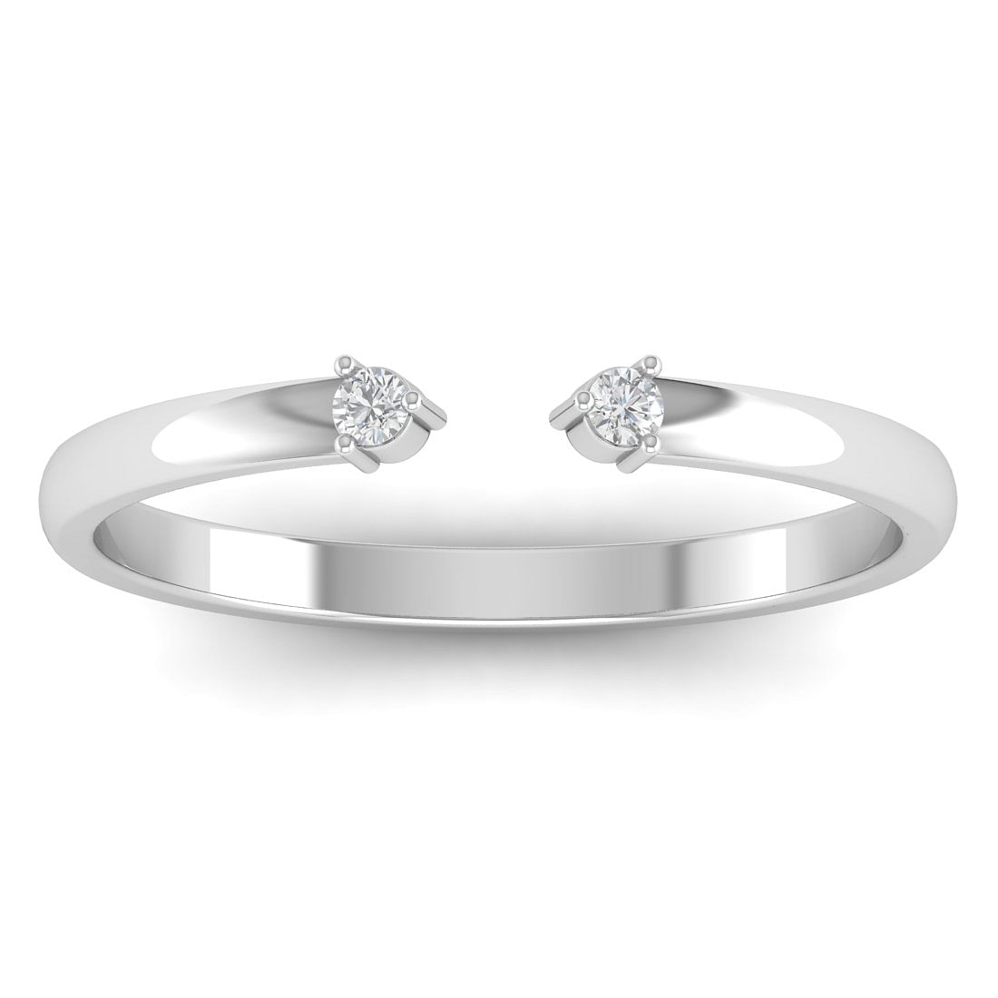 Double Solitaire Diamond White Gold For Women