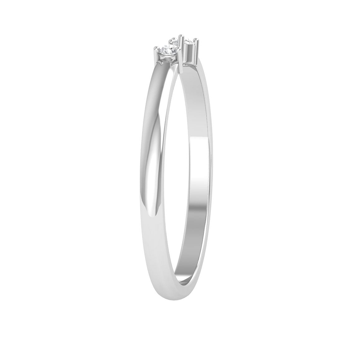 Double Solitaire Diamond White Gold For Women