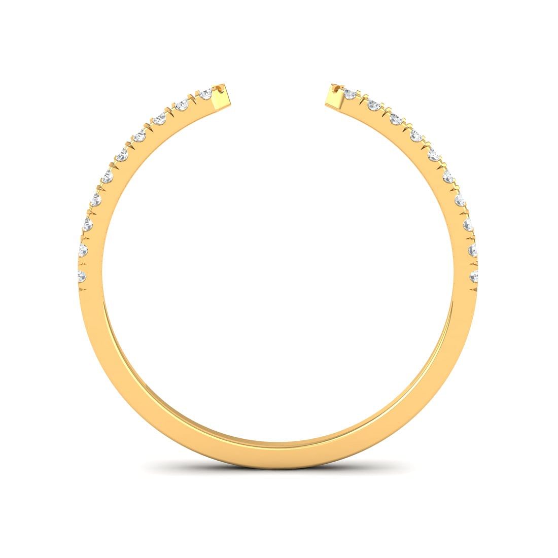 Eternity Style Diamond Yellow Gold Ring For Female
