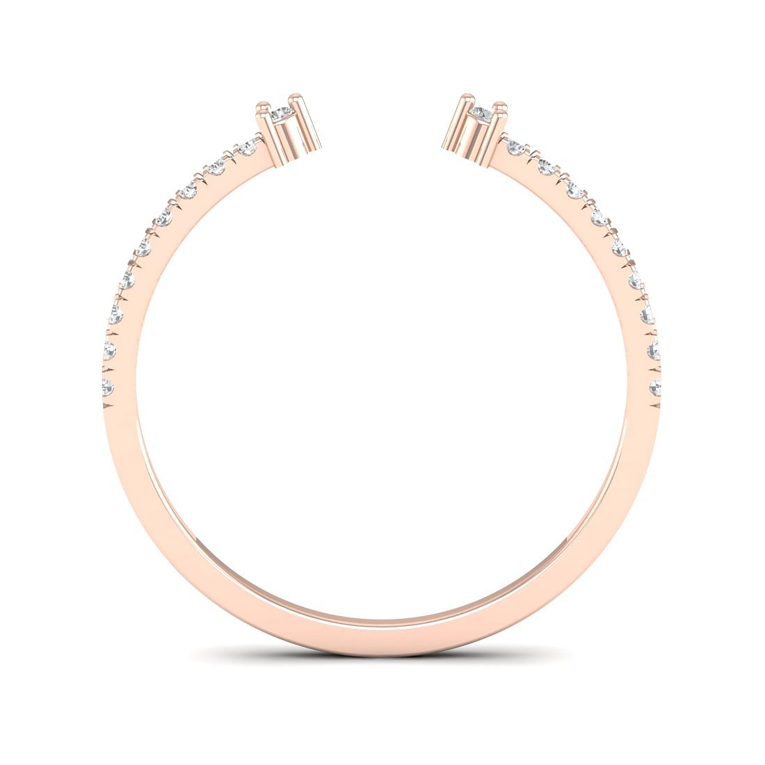 Rose Gold Diamond Spin Ring For Women
