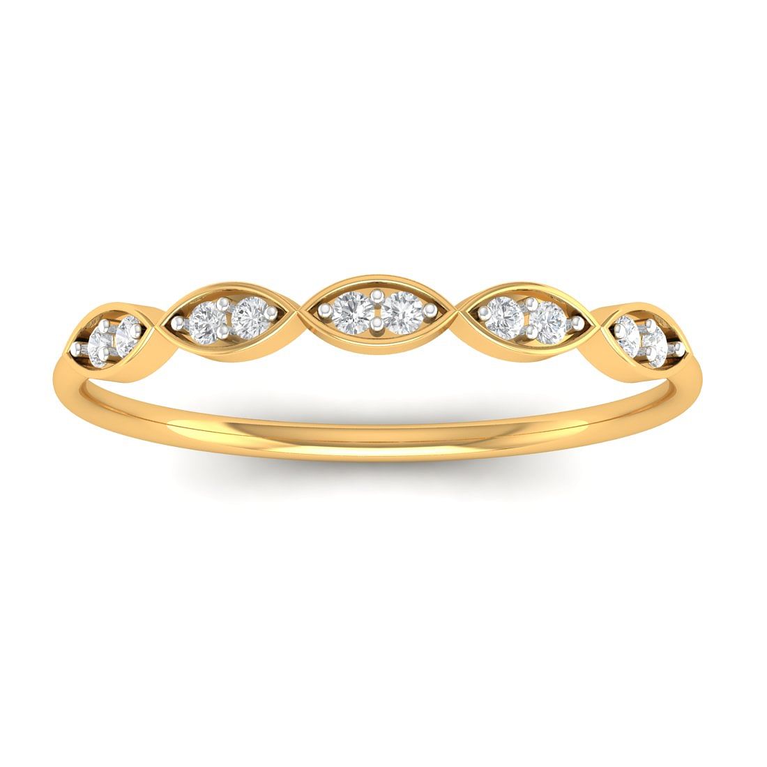 Taissa Yellow Gold Diamond Ring For Women