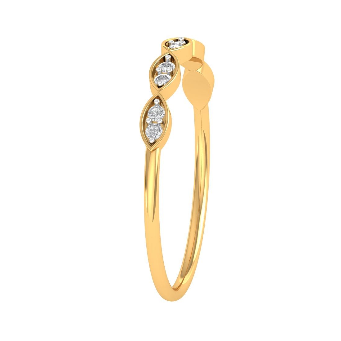 Taissa Yellow Gold Diamond Ring For Women