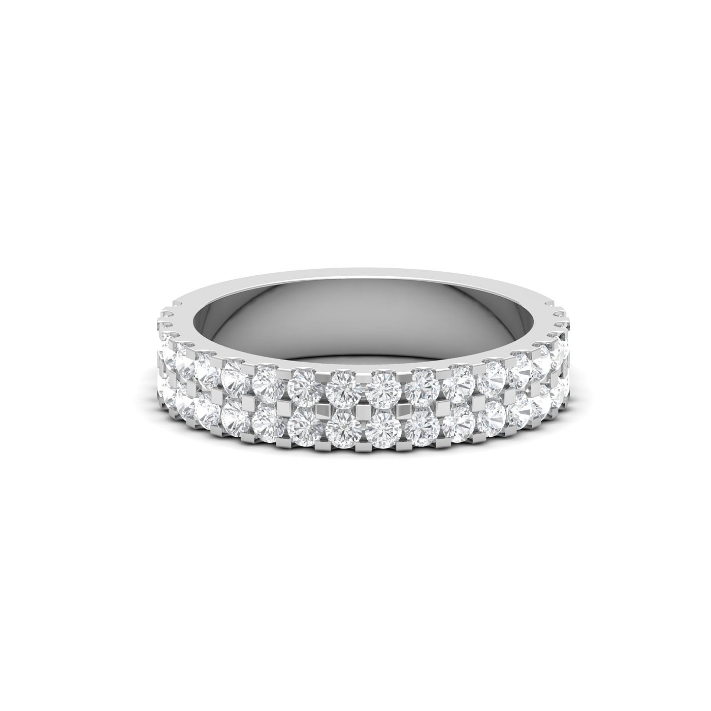 Tanaya Eternity Diamond Ring With White Gold Metal