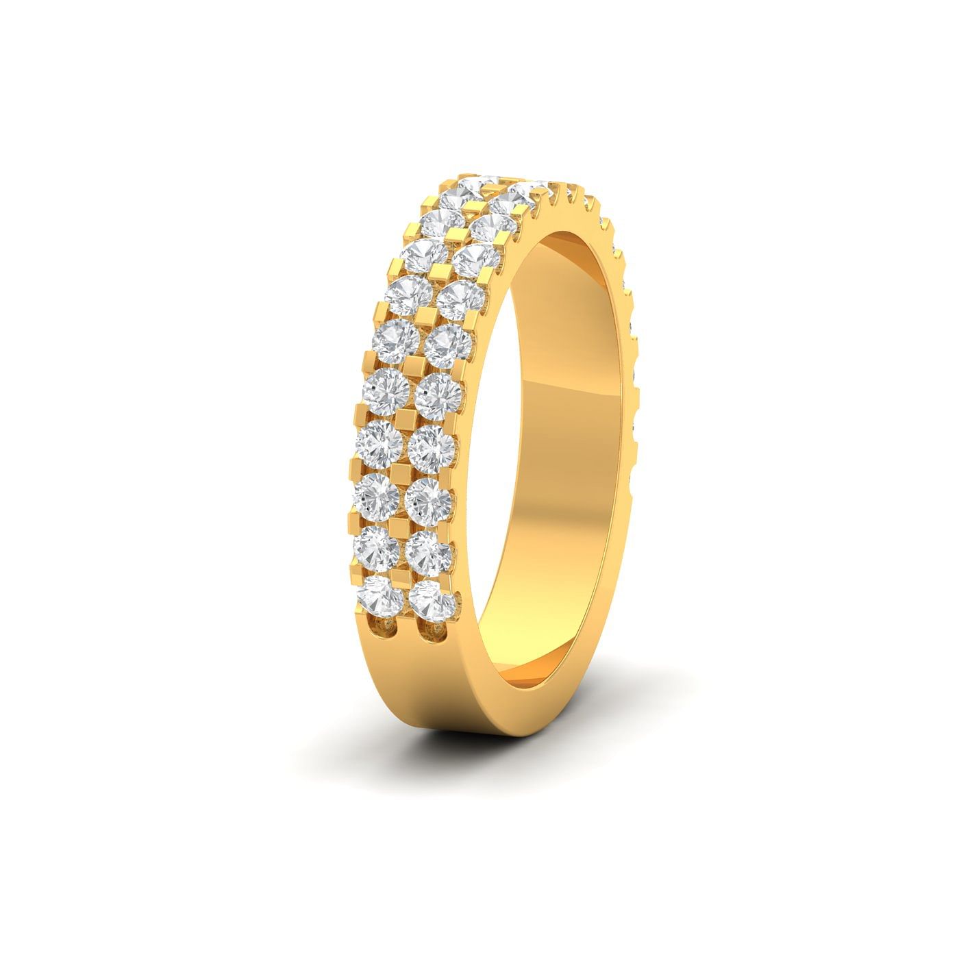Tanaya Eternity Diamond Ring With Yellow Gold Metal