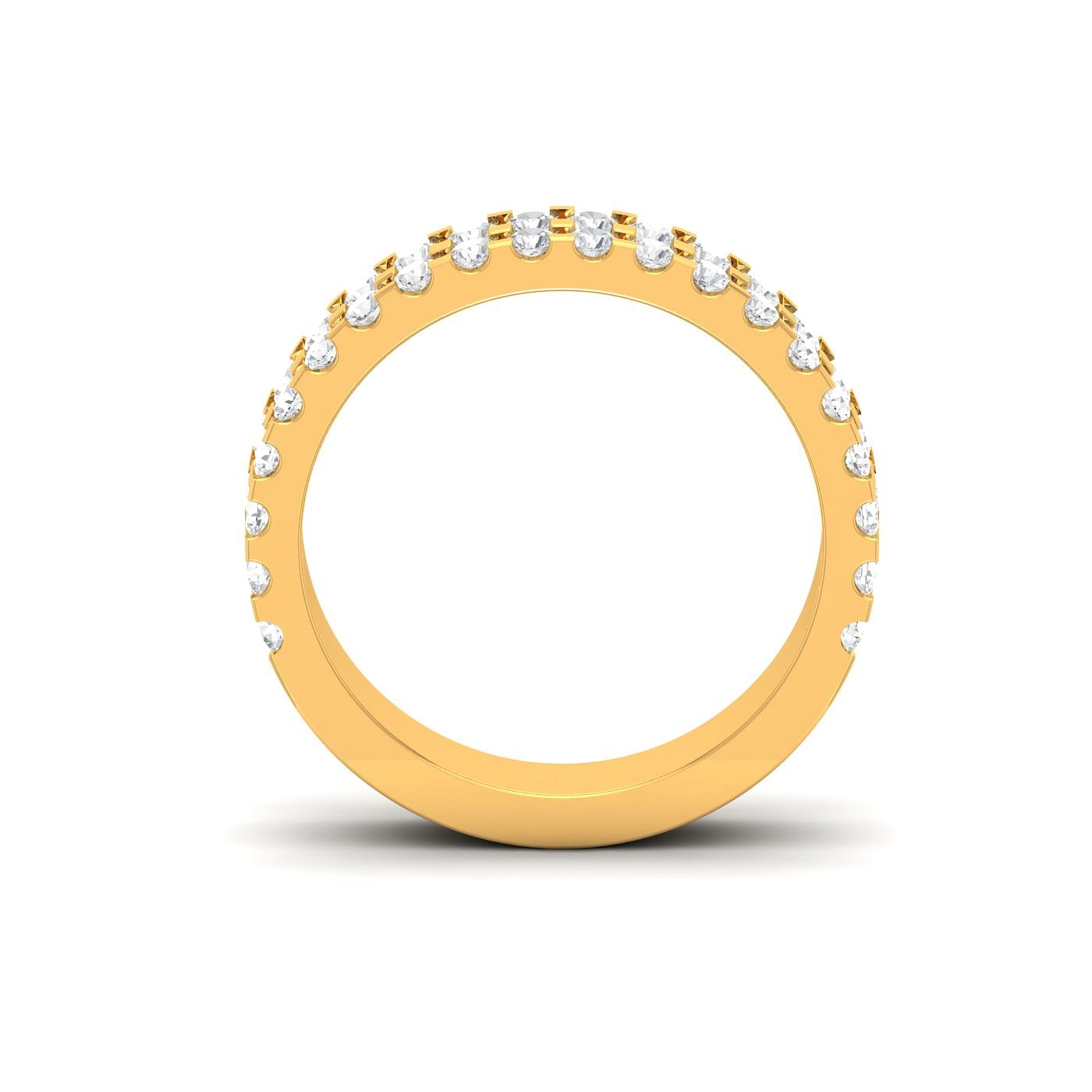 Tanaya Eternity Diamond Ring With Yellow Gold Metal