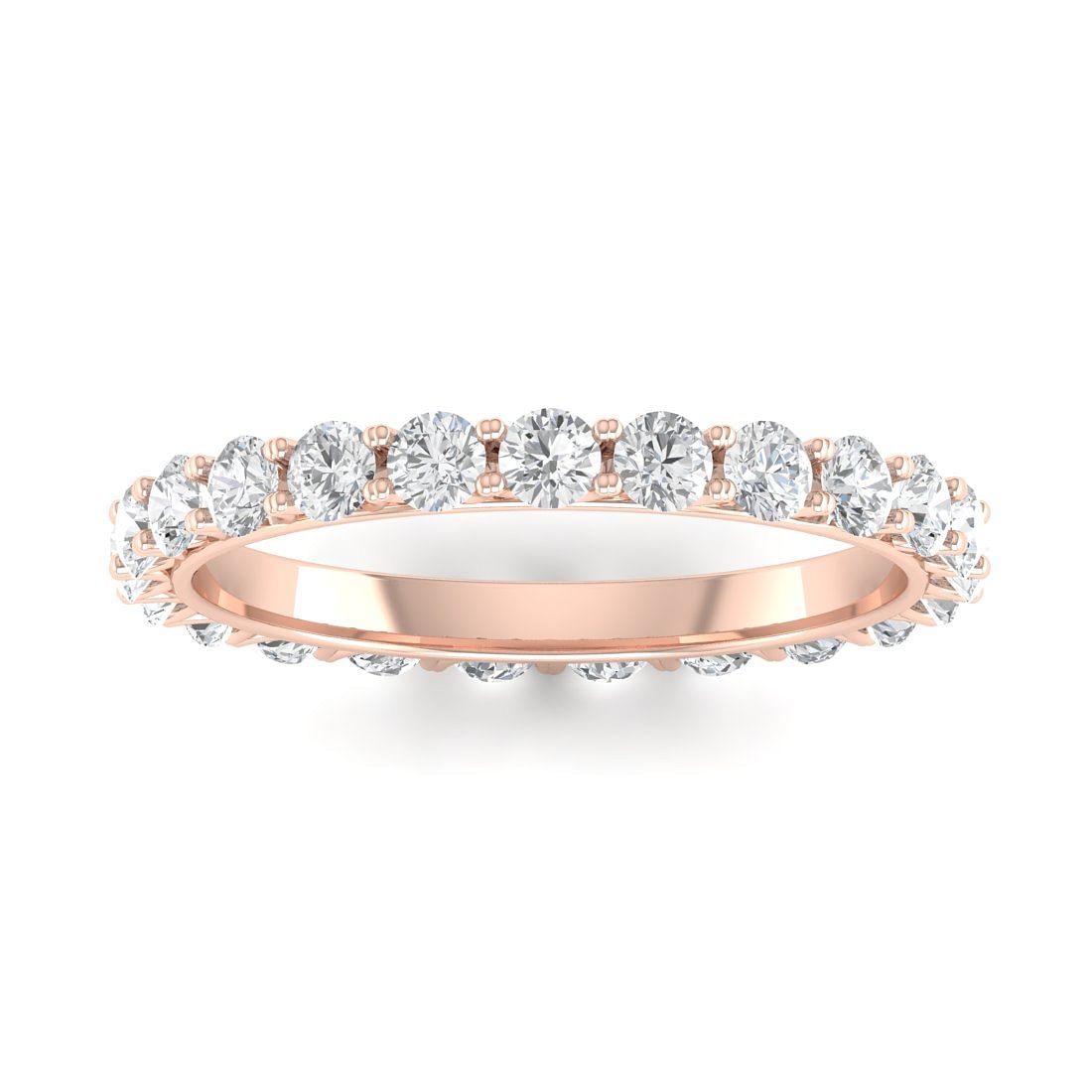 Full Eternity Diamond Ring With Rose Gold