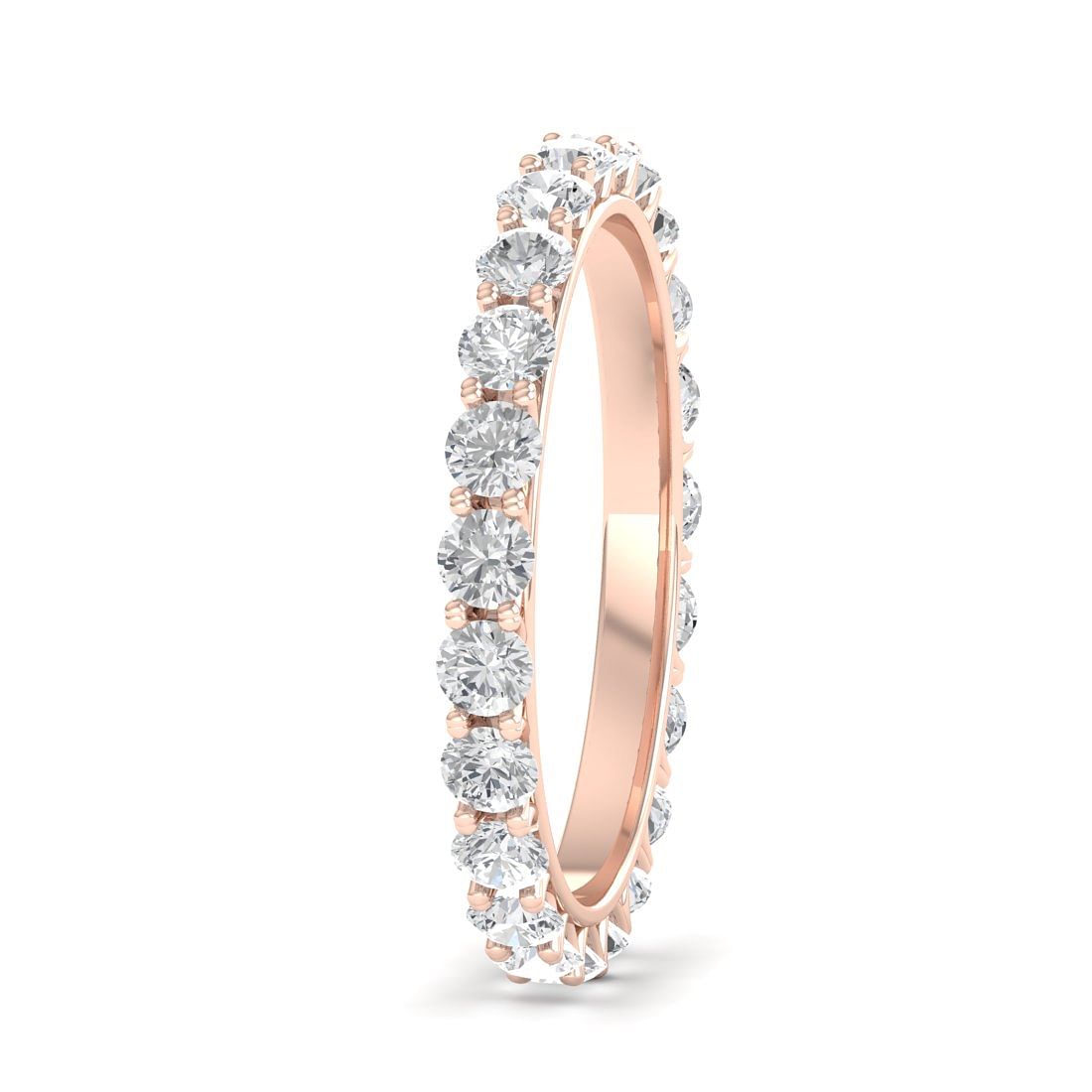 Full Eternity Diamond Ring With Rose Gold