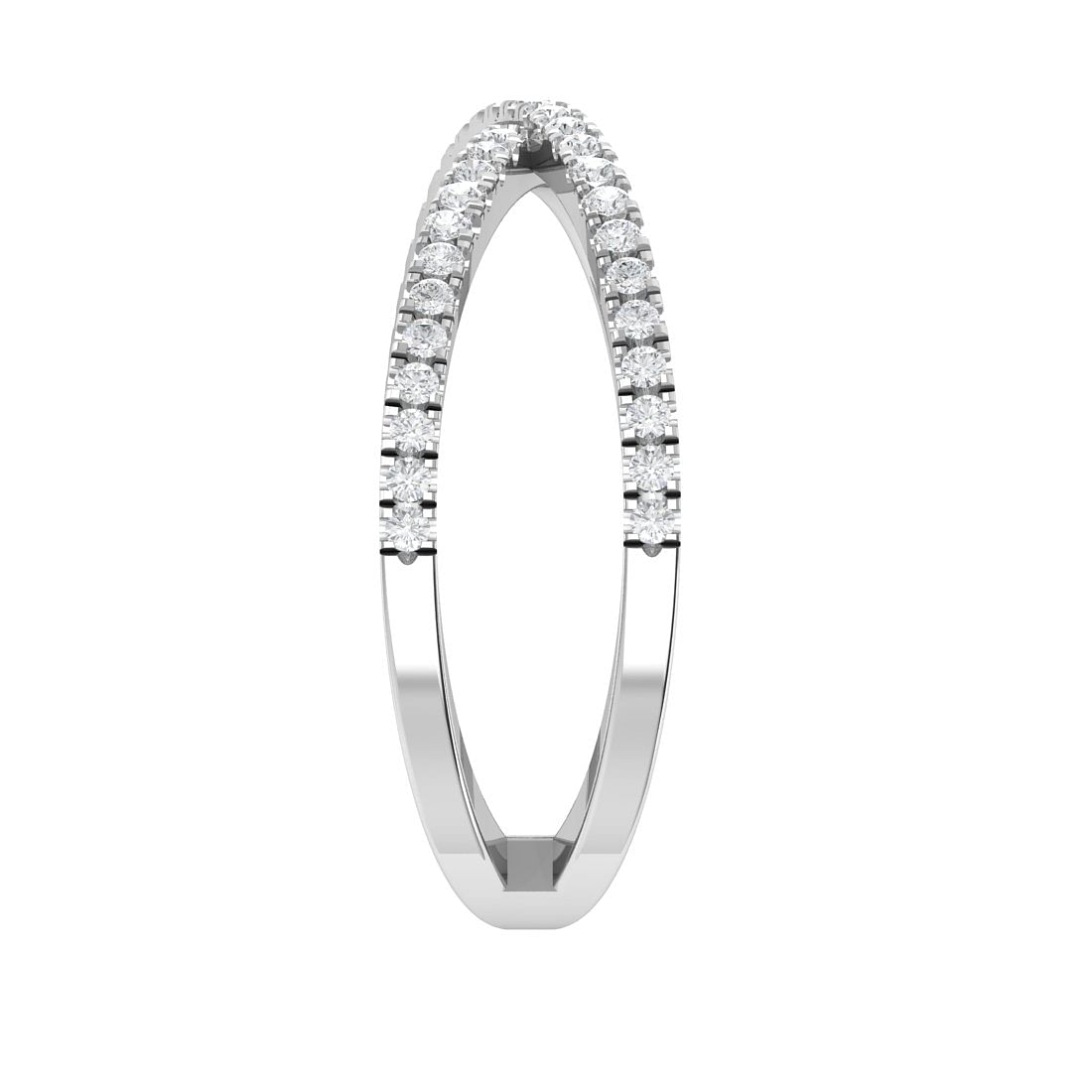 Cross Eternity White Gold Diamond Ring For Women