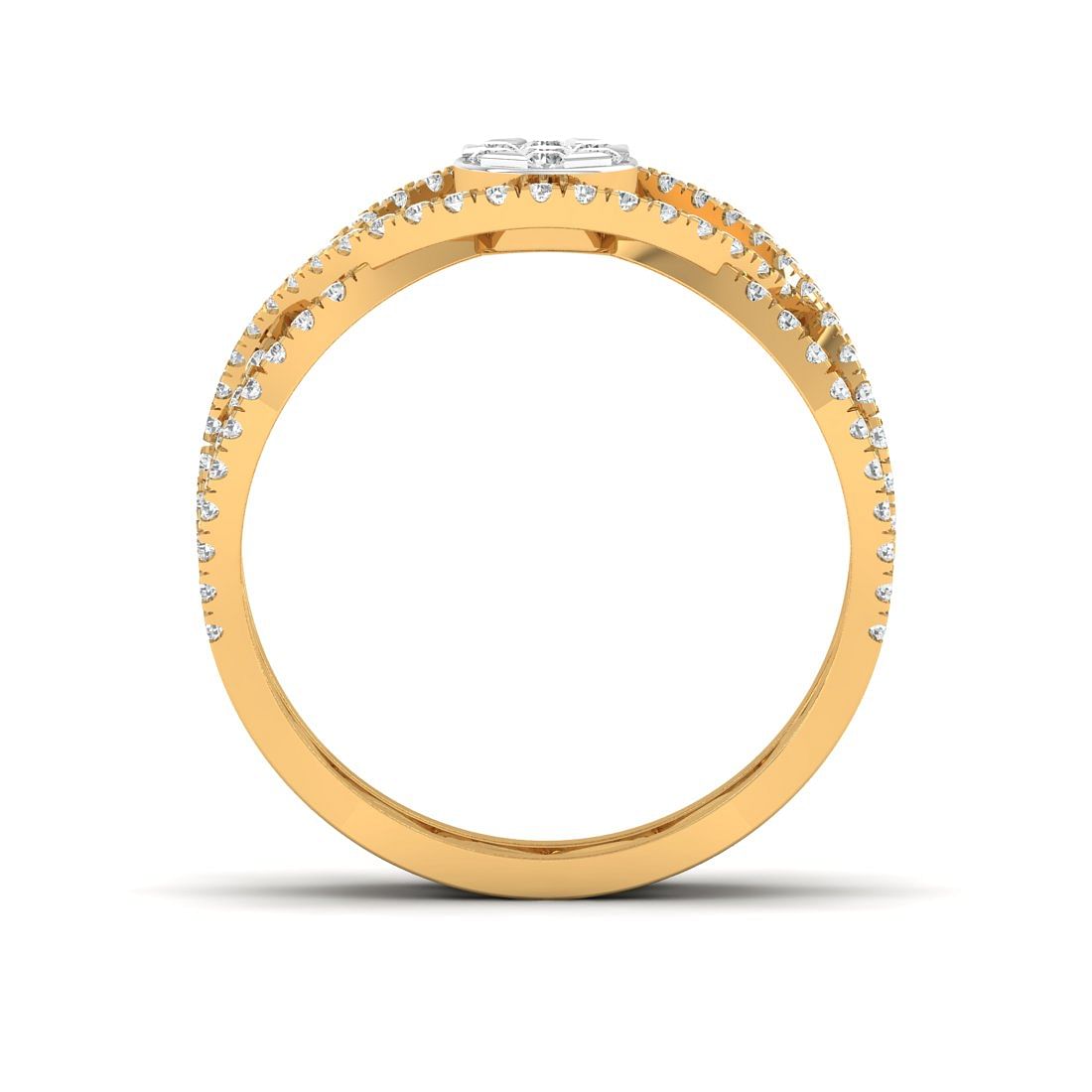 Yellow Gold Lexie Halo Diamond Ring