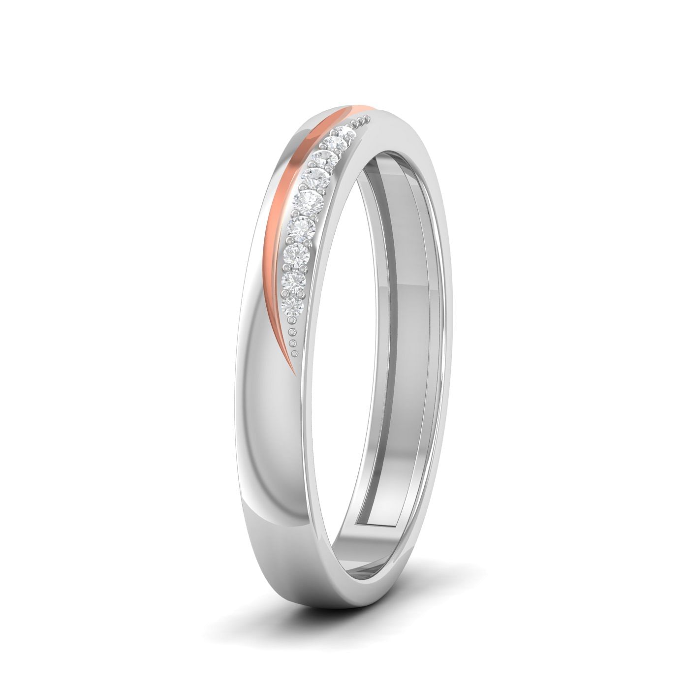 14k Classical Design Couple Wedding Ring With White Gold