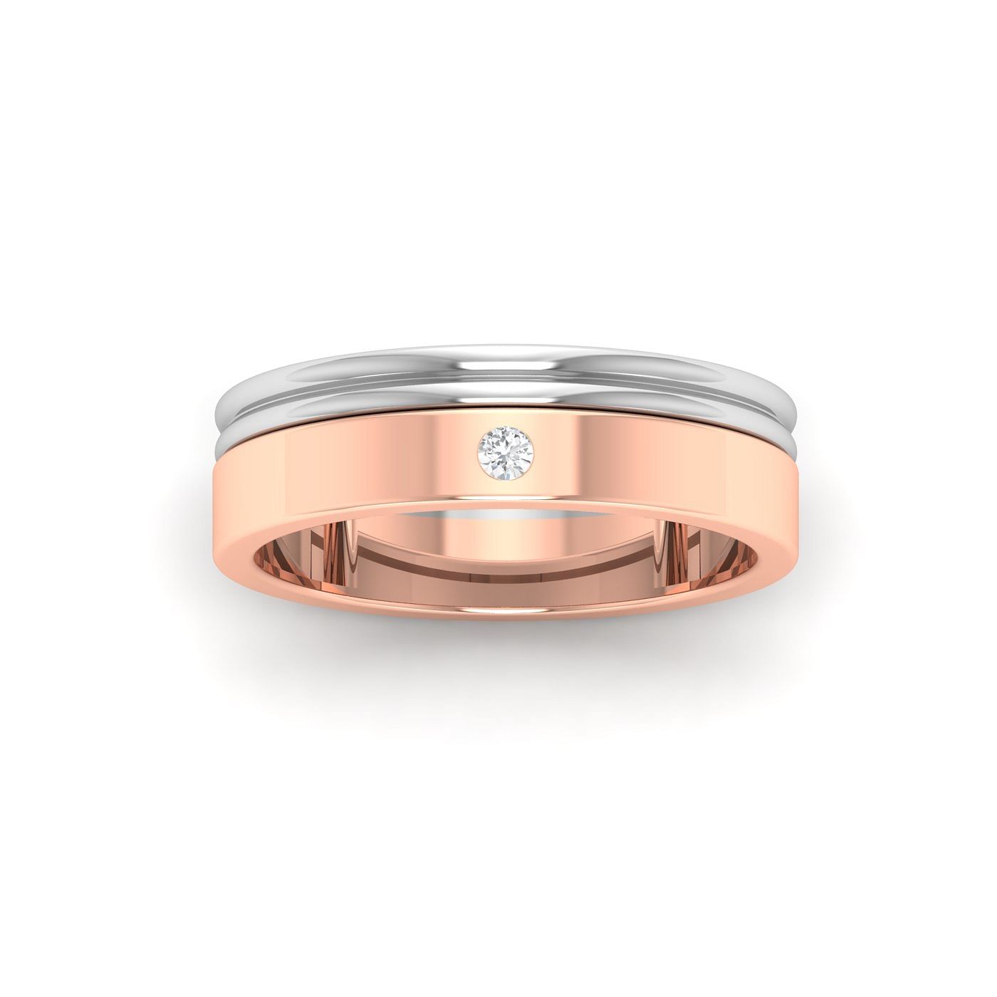Ishita Rose Gold Diamond Couple Ring